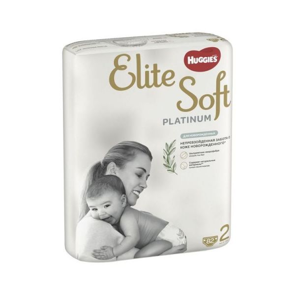 Подгузники Huggies Elite Soft Platinum 2 4 - 8 кг, размер 2, 82 шт.