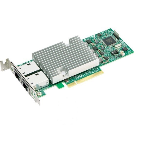 Сетевой адаптер SUPERMICRO AOC-CTG-I2T сетевая карта PCI-E 3 X8, зеленый